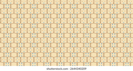 Seamless cartoon pattern of cute toast robots with light tan background, perfect for playful tech-inspired designs and textiles.