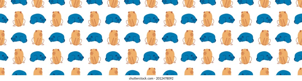 Borde del doodle de perro mascota sin caricatura. Color neutro de género mínimo y caprichoso de 2 tonos. Pancarta infantil o moda de carácter caprichoso por todo el mundo.