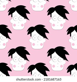 Seamless cartoon of pink background. A your man design