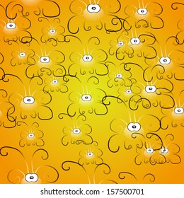 seamless with cartoon spiders. Eps10 vector