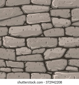 Seamless Cartoon Stone Texture. Vector Illustration.