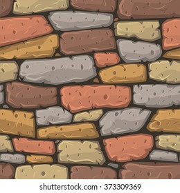 Seamless cartoon stone texture. Vector illustration.