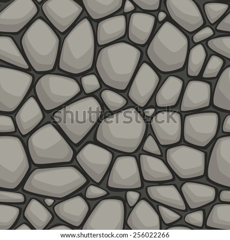 Seamless Cartoon Stone Texture Vector Illustration Stock Vector