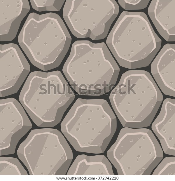 Seamless Cartoon Stone Texture Vector Illustration Stock Vector ...