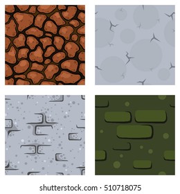 Seamless Cartoon Texture Of Ground And Concrete