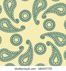 Seamless cashmere pattern illustration