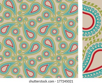 Seamless cashmere pattern illustration vector