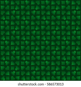 Seamless casino gambling poker background with green poker symbols, vector illustration. Ideal for printing onto fabric and paper or scrap booking