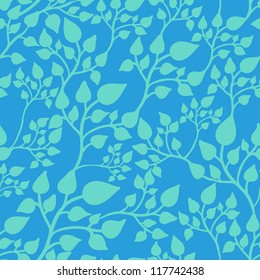 Seamless casual pattern with leaves