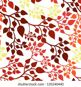 Seamless casual pattern with leaves