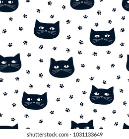 Seamless cat pattern