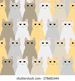 Seamless cat pattern