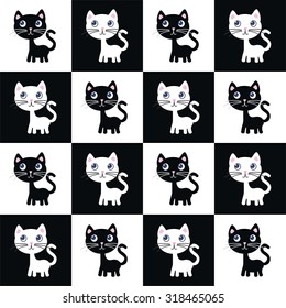 seamless cat pattern print