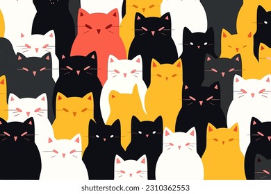 fondo de ilustración vectorial de gato transparente 2