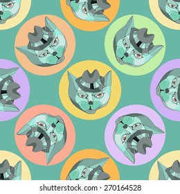 Seamless with cats.