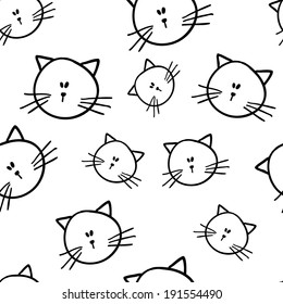 Seamless cats pattern