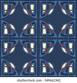 Seamless celtic colored pattern for backgrounds, fabrics and wrapping paper. Vector illustration.