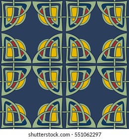 Seamless celtic colored pattern for backgrounds, fabrics and wrapping paper. Vector illustration.