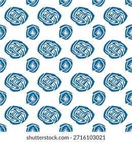 Nahtloses keltisches Knotenmuster. Abstraktes Design ethnischer Ornamente. Traditionelle volkstümliche Dekoration für Stoff, Papier oder Textilien.