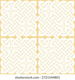 Seamless Celtic pattern with decorative Norse line art and an endless Anglo-Saxon knotwork background.