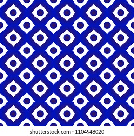 seamless ceramic Thai pattern, Abstract blue and white modern shape background for design, porcelain, chinaware, texture, wall, paper silk and fabric, vector illustration