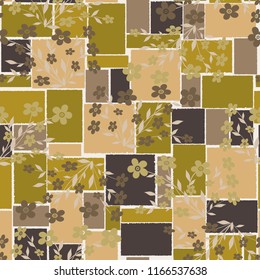 Seamless ceramic tile with colorful patchwork. Vintage multicolor pattern in turkish style. Endless pattern can be used for ceramic tile, wallpaper, linoleum, textile, web page background. Vector