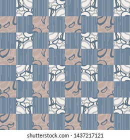 Seamless ceramic tile with colorful patchwork. Vintage multicolor pattern in turkish style. Endless pattern can be used for ceramic tile, wallpaper, linoleum, textile, web page background. Vector