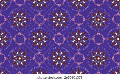 Seamless ceramic tile with colorful patchwork. Vintage multicolor pattern in turkish style. Endless pattern can be used for ceramic tile, wallpaper, linoleum, textile, web page background. Vector