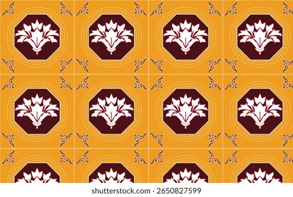 Seamless ceramic tile with colorful patchwork. Vintage multicolor pattern in turkish style. Endless pattern can be used for ceramic tile, wallpaper, linoleum, textile, web page background. Vector