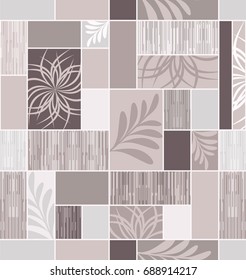 Seamless ceramic tile with colorful patchwork. Vintage multicolor pattern in turkish style. Endless pattern can be used for ceramic tile, wallpaper, linoleum, textile, web page background. Vector