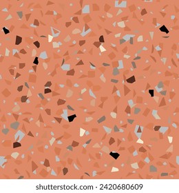 Seamless ceramic tile floor pattern. Terrazzo style tile background. Vector pattern.