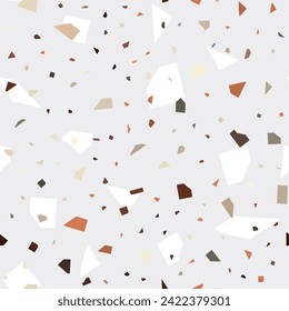 Seamless ceramic tile floor pattern. Terrazzo style tile background. Vector pattern.