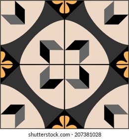 Seamless ceramic tiles pattern