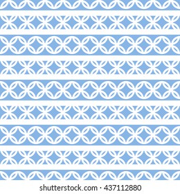 Seamless chain pattern. Abstract monochrome Blue Background. Vector Illustration