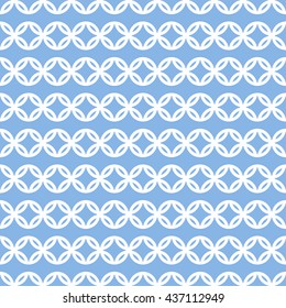 Seamless chain pattern. Abstract monochrome Blue Background. Vector Illustration