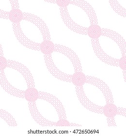 Seamless Chain pattern. Circle pattern. Abstract Dotted Background. Vector Illustration