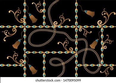 Seamless chain pattern for fashion prints.EPS10 Illustration 