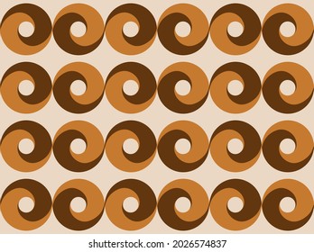 Seamless chain pattern on beige. Vector Illustration.