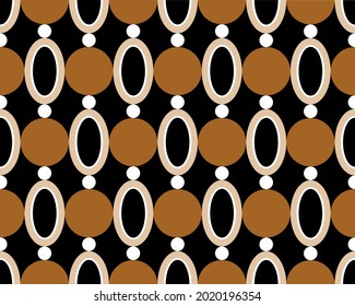 Seamless chain pattern on a black. Vector Illustration.