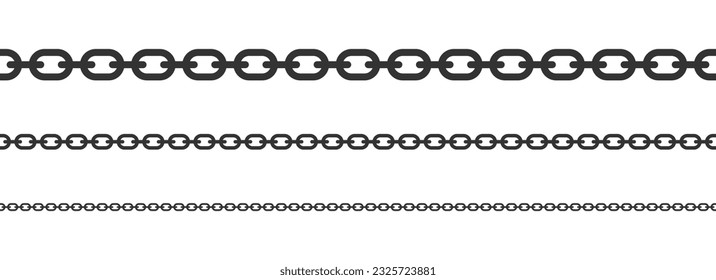 Seamless chain vector illustration isolated on white background