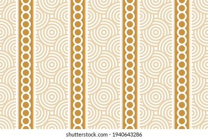 Seamless chains with circular pattern on a beige background.EPS10 Illustration.