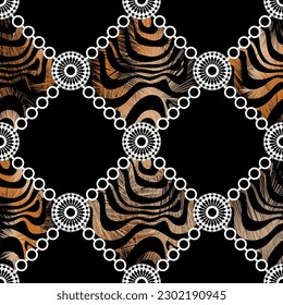 Seamless chains pattern. Vector Illustration.