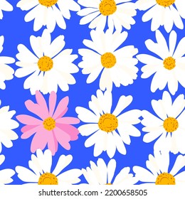 Seamless chamomile flower.Floral pattern for printing. Vector pattern