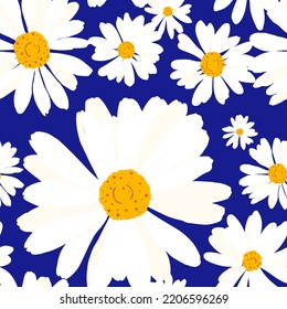 Seamless chamomile flower.Floral pattern for printing. Vector pattern