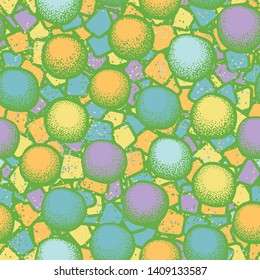 Seamless chaos consisting of lumps scattered on an abstract background.