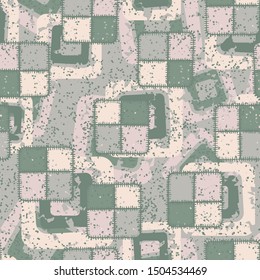 Seamless chaos consisting of square checkered patches scattered on an abstract background.