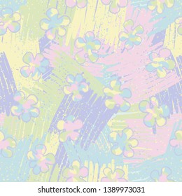 Seamless chaos consisting of variegated blots scattered on an abstract background.