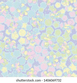 Seamless chaos consisting of variegated blots scattered on an abstract background.