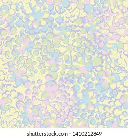 Seamless chaos consisting of variegated blots scattered on an abstract background.