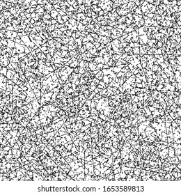 Seamless chaotic black and white background. Grunge texture monochrome